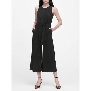 Banana Republic vegan suede wide-leg jumpsuit